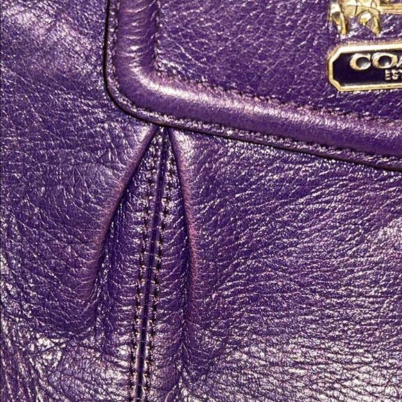 Coach Deep Purple Leather Wristlet - Picture 4 of 10